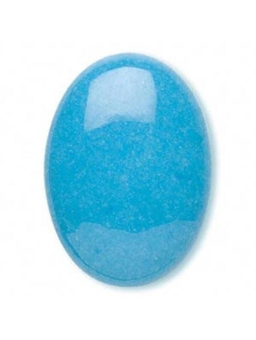 Turquoise Blue Mountain Jade 25x18mm Domed Oval Gemstone Cabochon